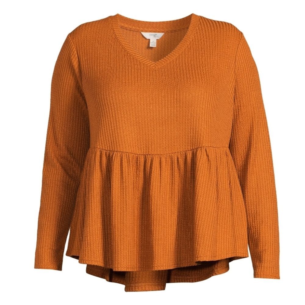 Terra & Sky Women’s Plus Size Waffle Swing Top Size 3X